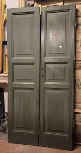 PTS894 - 2 lackierte Holztüren, 19. Jh., Licht H 215 cm B 102 cm